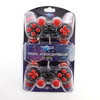 Controller Analog TOP U-707D Light (คู่/คละสี) Design เหมาะกับมือของนักเล่นเกมส์ ประกัน 1Y