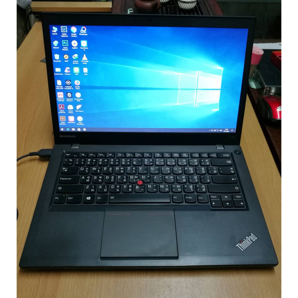โน๊ตบุ๊คมือสอง สภาพดี Notebook Lenovo ThinkPad T440s core i5 GEN4 ขนาด 14 แถม!!กระเป๋า