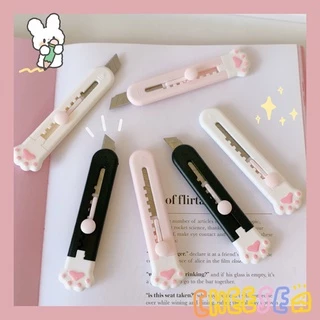 มีดคัตเตอร์ คัทเตอร์ ขนาดเล็ก ลายเท้าแมวแสนน่ารัก เครื่องเขียนนักเรียน คัตเตอร์ มีดอนกประสงค์