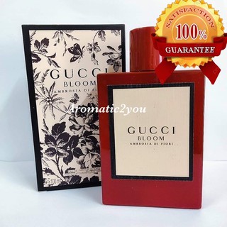 💃Aromati2you💃 น้ำหอมผู้หญิง Gucci Bloom Ambosia di Fiori EDP 100 ml.(กล่องจริง ไม่มีซิล) แบรนด์แท้ "จัดส่งฟรี”