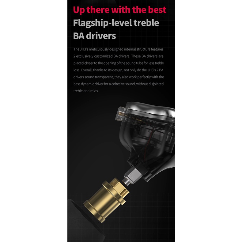 FiiO JH3 หูฟัง Hybrid 3 ไดรเวอร์ ประกันศูนย์ไทย