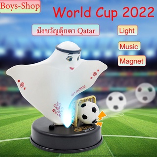 มิ่งขวัญตุ๊กตา มีไฟ World Cup Qatar 2022 Laeeb ของสะสม ของขวัญวันเกิด มิ่งขวัญสร้างสรรค์ฟุตบอลตุ๊กตา ของที่ระลึก บอลโลก