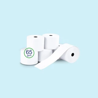 Fast Paper Thermal Paper Roll กระดาษเทอร์มอล/กระดาษความร้อน/กระดาษใบเสร็จ หนา 65gsm แกน 1.5 มิล (1.5 CM)