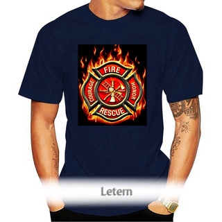 [S-5XL] ขายดี เสื้อยืดลําลอง แขนสั้น พิมพ์ลาย Firefighter Flaming Maltese Firemen Fire Rescue Fire Dept Fd S-3 เหมาะกับฤ