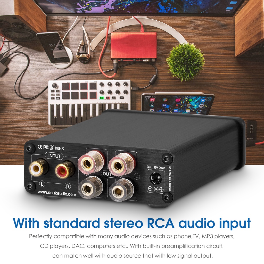 Nobsound NS-04G PRO HiFi เครื่องขยายเสียงสเตอริโอดิจิทัล 2.0 ช่องทาง 100W×2 ขนาดเล็ก สําหรับบ้าน - รูปที่ 3