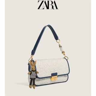 Zara ใหม่ กระเป๋าสะพายไหล่ แต่งสายโซ่ สีทอง ขนาดเล็ก แฟชั่นฤดูใบไม้ร่วง ฤดูหนาว สําหรับสตรี 2021