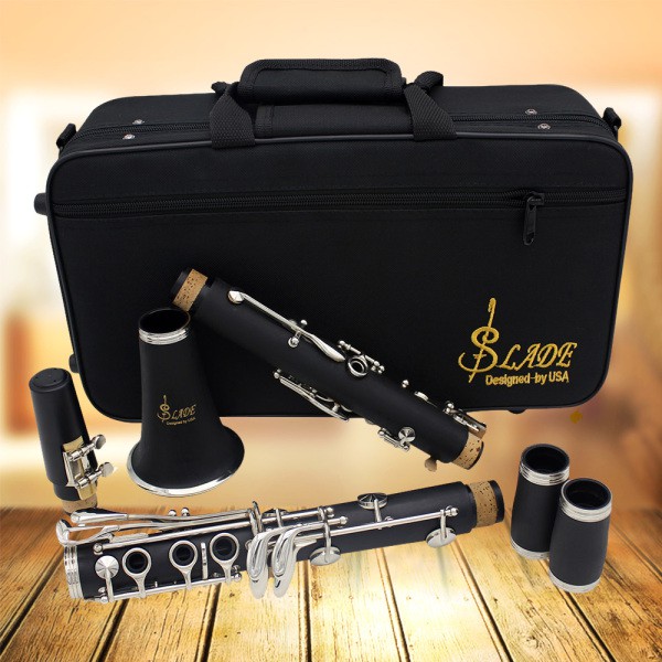 ABS 17-Key Clarinet Bb Flat Soprano Binocular Clarinet With Cork Grease ...