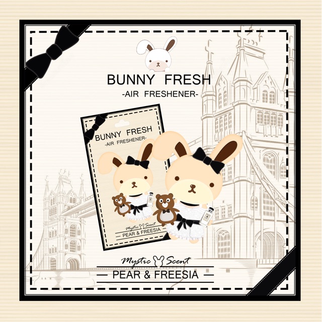 แผ่นน้ำหอมปรับอากาศบันนี่เฟรช กลิ่นแพรแอนด์ฟรีเซีย Pear & Freesia