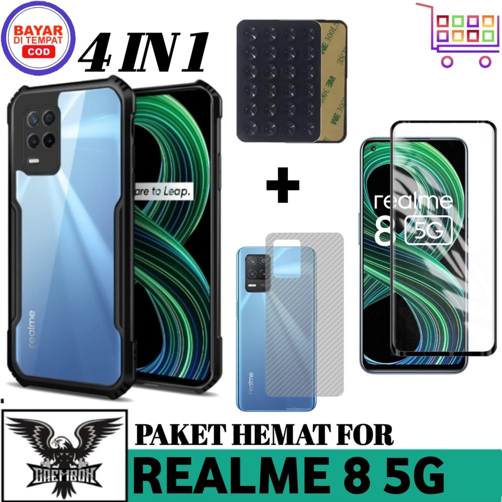 CASE REALME 8 5G SOFT CASE ARMOR ฟรีกระจกนิรภัย + GARSKIN และ OCTOPUS