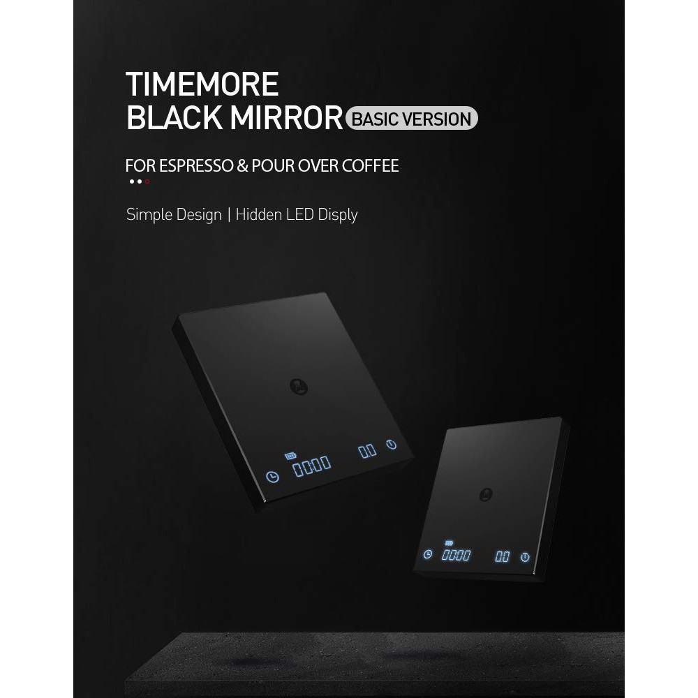 เครื่องชั่งน้ำหนักดิจิตอล เครื่องชั่งกาแฟ TIMEMORE Black Mirror Coffee Scale Digital Auto Timing for Pour Over Hand Drip