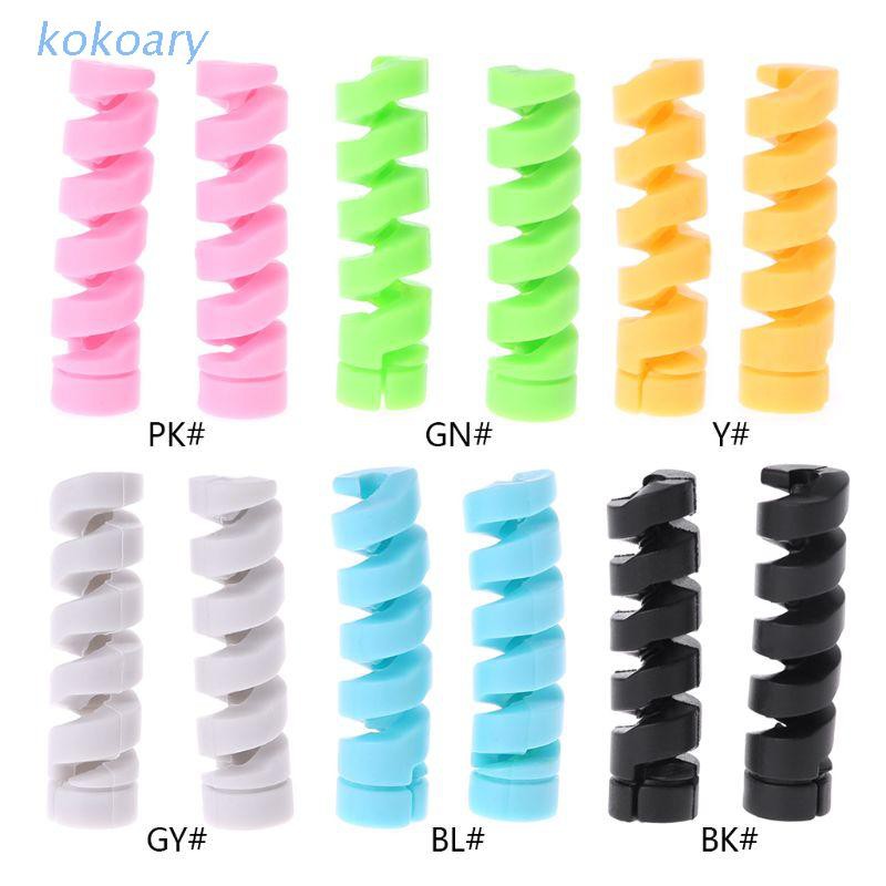 Kok อุปกรณ์ถนอมสายชาร์จ Usb 2 ชิ้น
