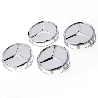 สีดำรถเงินล้อศูนย์ Caps ล้อ Hubcaps สำหรับ Mercedes Benz W203 W205 W204 W212 W211 w213