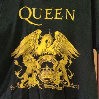 ใส่ได้ทั้งชายและหญิงsuitableเสื้อวงมือ2 งานไทยปี90 QUEEN สกรีนหน้าหลังS-5XL