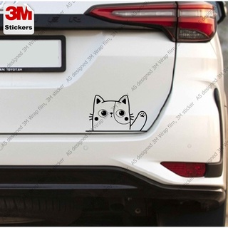 แมว น่ารัก สติ๊กเกอร์ 3M ลอกออกไม่มีคราบกาว cat no.6 Removable 3M sticker, สติ๊กเกอร์ติด รถยนต์ มอเตอร์ไซ