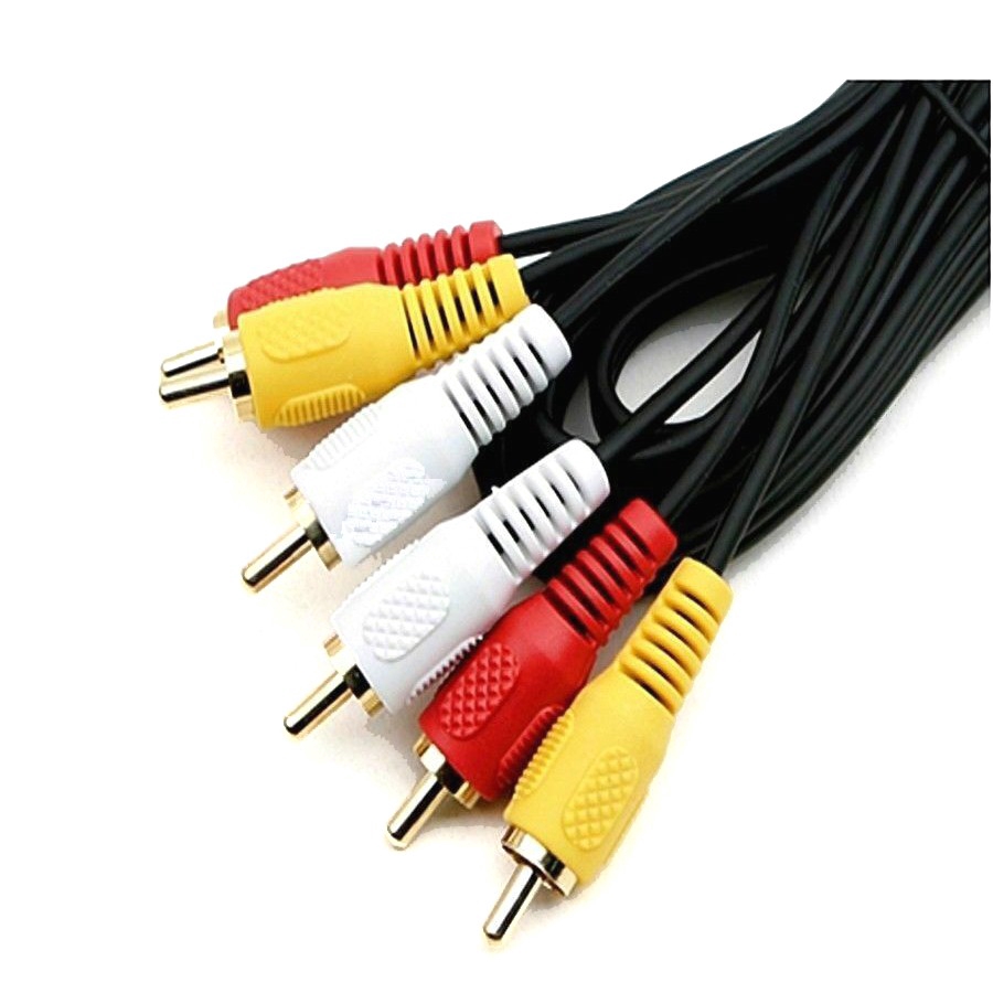 สาย AV 3RCA Male AUDIO VIDEO Composite Yellow/Red/White TV HDTV DVD
