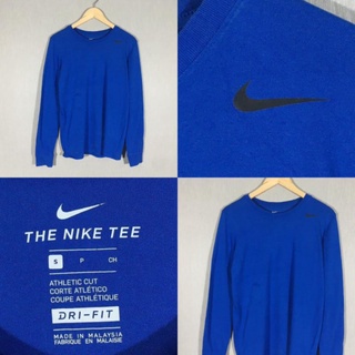 เสื้อแขนยาว Nike Dri-fit Big Logo สีน้ำเงิน ของแท้ สวยมาก