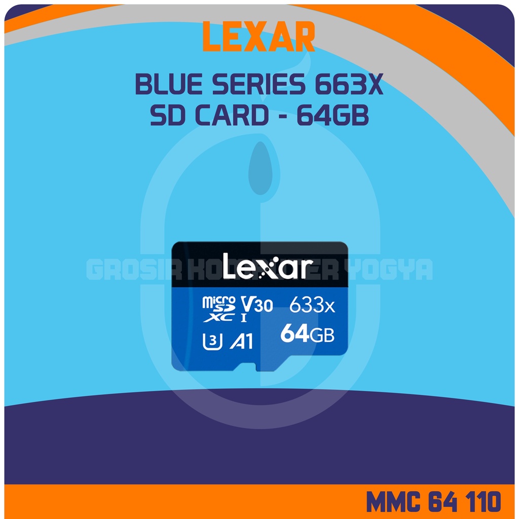 Lexar Blue Series 663x 64GB microSDHC UHS-I U3 Micro SD