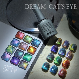 สีเจลแคทอาย แบบสะท้อนแสงระยิบระยับ cat eye sparkle ยาทาเล็บ Dream Cat Eye Nail Polish 8ml