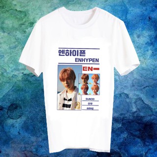 เสื้อยืดดารา เสื้อยืด Fanmade เสื้อแฟนเมด เสื้อยืดคำพูด เสื้อแฟนคลับ ศิลปินเกาหลี KP47 - Sunoo ซอนอู ENHYPEN