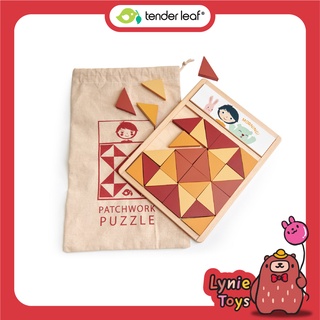 Tender Leaf Toys ของเล่นไม้ ของเล่นเสริมพัฒนาการ ปริศนาตัวต่อหรรษา Patchwork Quilt Puzzle