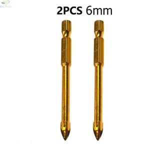 ECHO~Glass Drill Durable Glass Drill Bits Metal Spear Head TIN Coated Carbide Point#Ready Stock