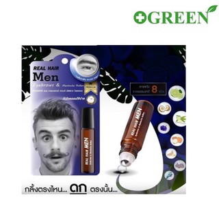 Real Hair Men Eyebrows &amp; Mustache Roll-on เรียลแฮร์ เมน อายบราวส์ แอนด์ มัสแทช โรลออน 10 ml.