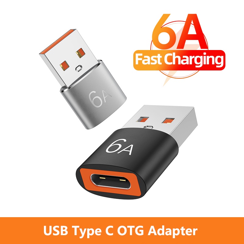 6a อะแดปเตอร์ชาร์จเร็ว USB 3.0 Type C OTG Type C ตัวเมีย เป็น USB ตัวผู้ สําหรับแล็ปท็อป Macbook Samsung S20