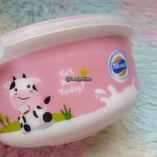 💟 ของพรีเมี่ยม Foremost 💟 ชาม ชามลายวัว โฟร์โมสต์ Cutie Cow Bowl Premium ชามใส่อาหารพร้อมฝาปิด ของใหม่ในกล่อง