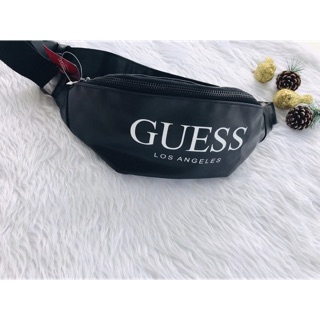 กระเป๋าคาดอก Guess สีดำ หนัง ของแท้💯% ส่งฟรี EMS