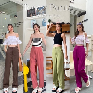 ST.Charmming 🥨 Honey Pants 🍯 กางเกงขายาวเอวสูงรุ่นฮันนี่