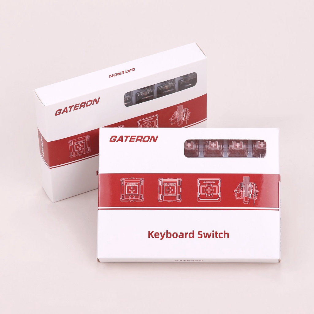 [Linear]  GATERON BOX INK BLACK/PINK SWITCH  x1 สวิทช์จังหวะเดียวสุสมูธและพรีเมียม Gateron box ink black / ink pink