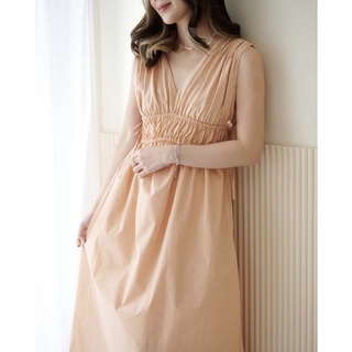 MM_Butter dress/ชุดเดรสสีพีชน่ารัก/Matchmellow