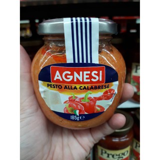 AGNESI pesto alla calabrese แอคเนซี ซอสเพสโต / ซอสพริกหวานแดงและชีส ขนาด 185 กรัม