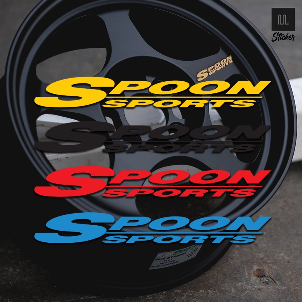 สติ๊กเกอร์ ตกแต่งล้อ Spoon 4 ชิ้น และ Sticker Car Wheel สติ๊กเกอร์ติดล้อ 4 PCS/Set 4 สี (WE17)