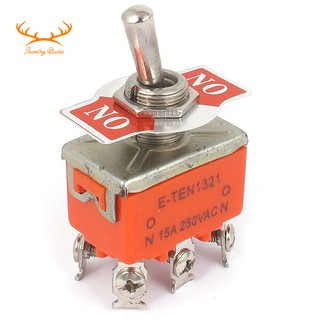 ☀SALE☀DPDT ON/ON 2 Positions 6 Screw Terminal Toggle Switch AC 250V 15A