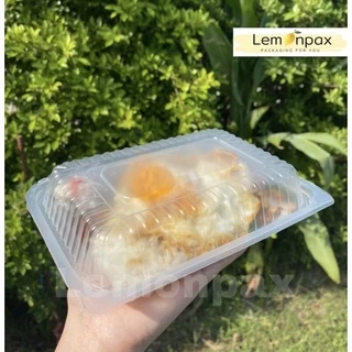[ขายยกลัง] กล่องข้าวฝาพับ 650ml. ล็อคในตัว กล่องใส ฝาล็อคแน่น กล่องเบ็นโตะบรรจุ 24 แพ็ค/ลัง (600ชิ้น)