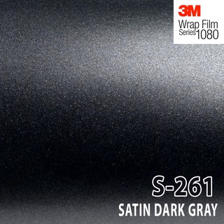 3M Wrap Film series 1080 สติ๊กเกอร์ติดรถแบบซาตินสีเทาเข้ม