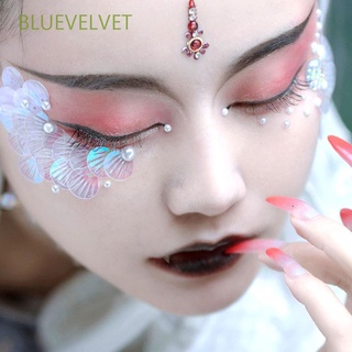 Bluevelvet Diy สติ๊กเกอร์เลื่อมเมอร์เมดเกล็ดปลาประดับเลื่อมเครื่องสําอางแต่งหน้า