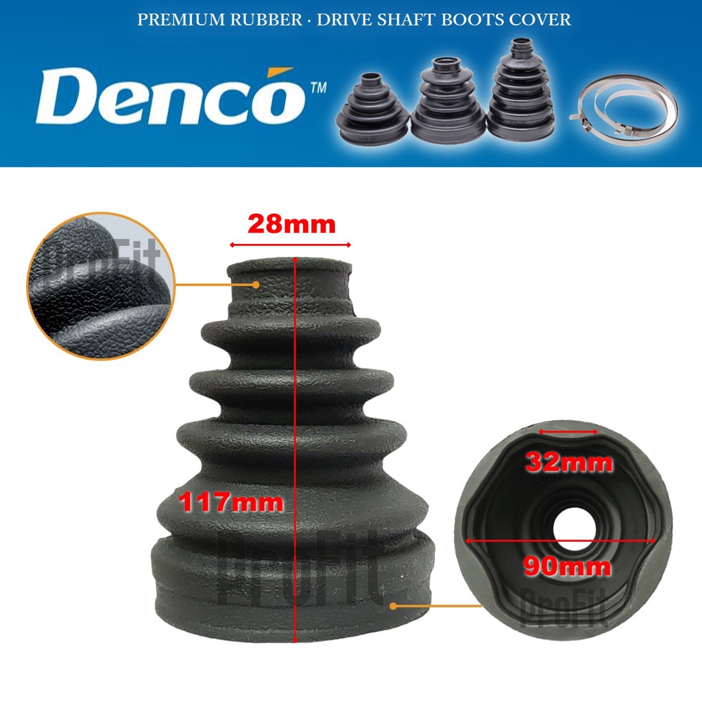 Toyota Prado KDJ120 KDJ121 KDJ125 RZJ120 RZJ125 VZJ120 ZZJ121 RZJ125 / 28mm - 90mm Denco Drive Shaft