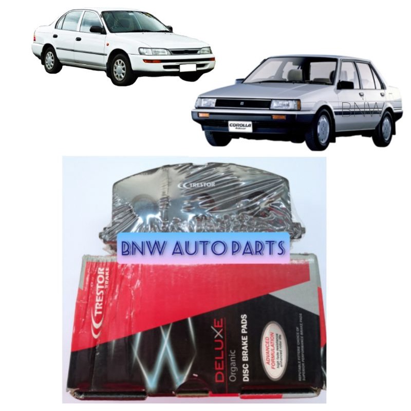 TRESTOR ผ้าเบรคหน้า TDB308 สําหรับ TOYOTA COROLLA AE80 AE90 AE101 AE111 EE90
