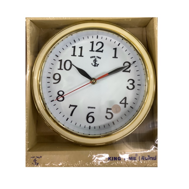 นาฬิกาแขวน ตราสมอ King Time สมอแท้100% รุ่น 77. 10นิ้ว แบบเดินเรียบ