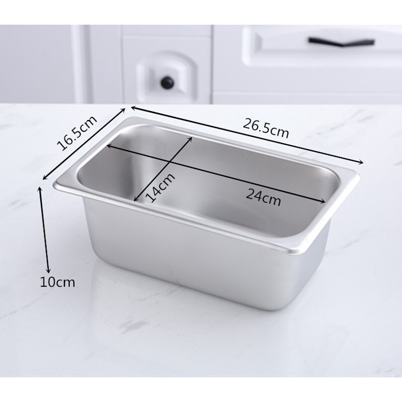 ถาดสเตนเลสหนา 1/4 ใส่อาหาร ถาดอาหาร หลุมใส่สลัดStainless steel - รูปที่ 4