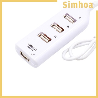 [Simhoa] Usb Hub 2.0 4 พอร์ตอะแดปเตอร์แยกสายเคเบิ้ลทนทานแบบพกพา