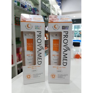 Provamed Sun SPF 50+ PA+++ Non Chemical Sunscreen โปรวาเมด กันแดดปราศจากสารเคมี สำหรับผิวหน้า ขนาด 30 กรัม