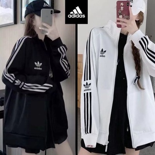 (พร้อมส่งจากไทย) ฟรีไซส์ เสื้อคลุมAdidas เสื้อแจ็คเก็ต เสื้อวอร์ม เสื้ออดิดาส น้ำหนัก 40-80  เสื้อคลุมแขนยาว กันแดดกันลม