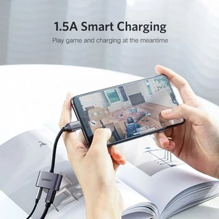 UGREEN 2 in 1 อะแดปเตอร์สายเคเบิล แยกพอร์ตเสียบ ประเภท C 3.5 มิลลิเมตร สำหรับ Huawei P20