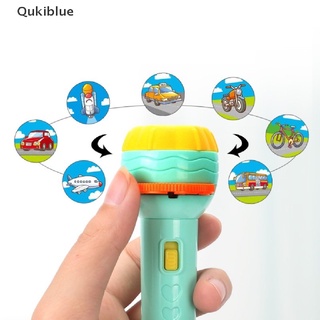 Qukiblue หนังสือนิทานการนอนหลับ ไฟฉายโปรเจคเตอร์ ไฟฉาย โคมไฟ ของเล่นเพื่อการศึกษาในช่วงต้น