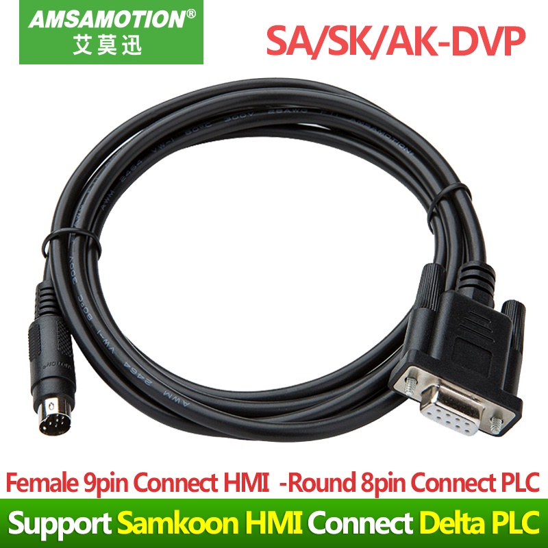 Yth YY LEVI-DVP สายเคเบิลโปรแกรมมิ่ง WECON HMI Touch Panel SA043 EA AK SK070 เชื่อมต่อ Delta DVP PLC SA SK AK-DVP