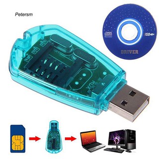 PTSM_USB Cellphone Standard SIM Card Reader Copy Cloner Writer SMS Backup GSM/CDMA+CD