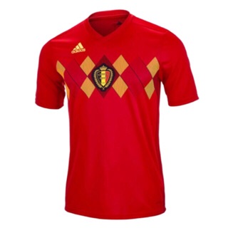 เสื้อกีฬาแขนสั้น ลายทีมชาติฟุตบอล Belgium Home world 2018 Climachill